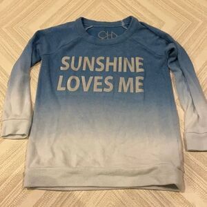 Chaser Girls Blue Ombré Sunshine Loves Me Sweatshirt